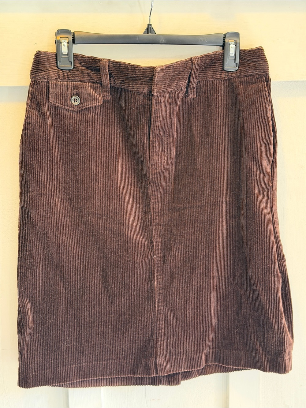 Lauren Ralph Lauren  dark Brown Corduroy knee length Skirt size 12